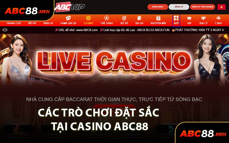 Các Trò Chơi Đặt Sắc Tại Casino ABC88
