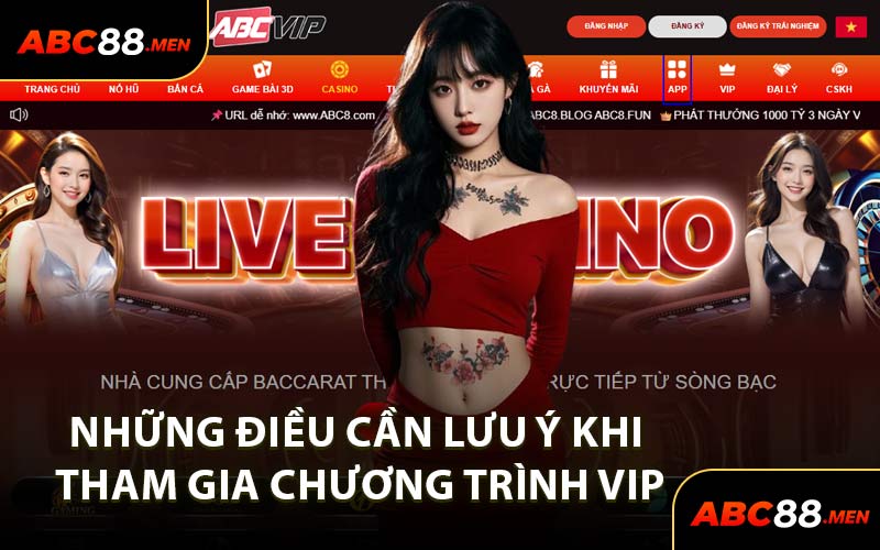 Những Điều Cần Lưu Ý Khi Tham Gia Chương Trình VIP